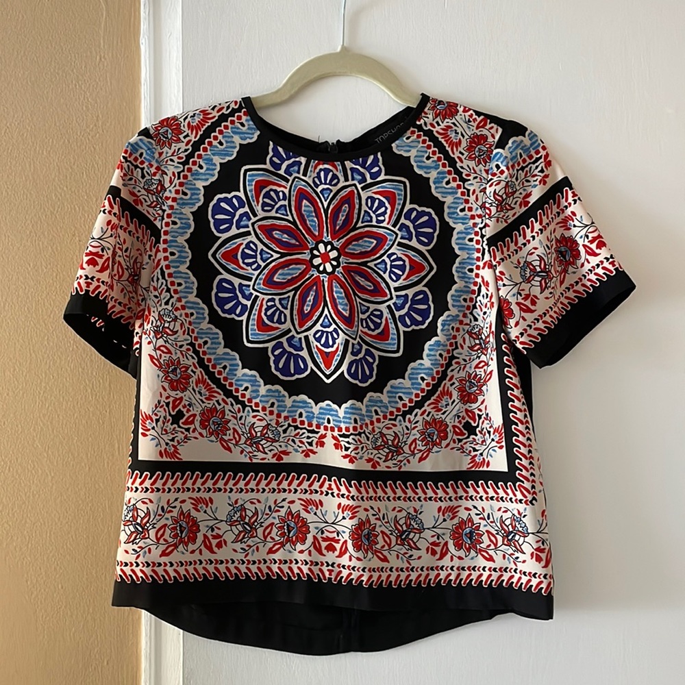 Topshop Short Sleeve Blouse